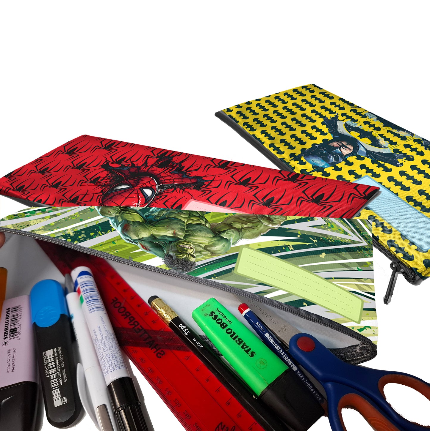 Zip & Go Marvel Superhero Pencil Bags Set of 3