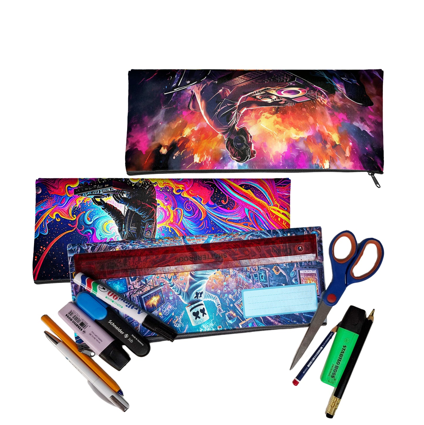 Zip & Go Music Pencil Bags Set of 3