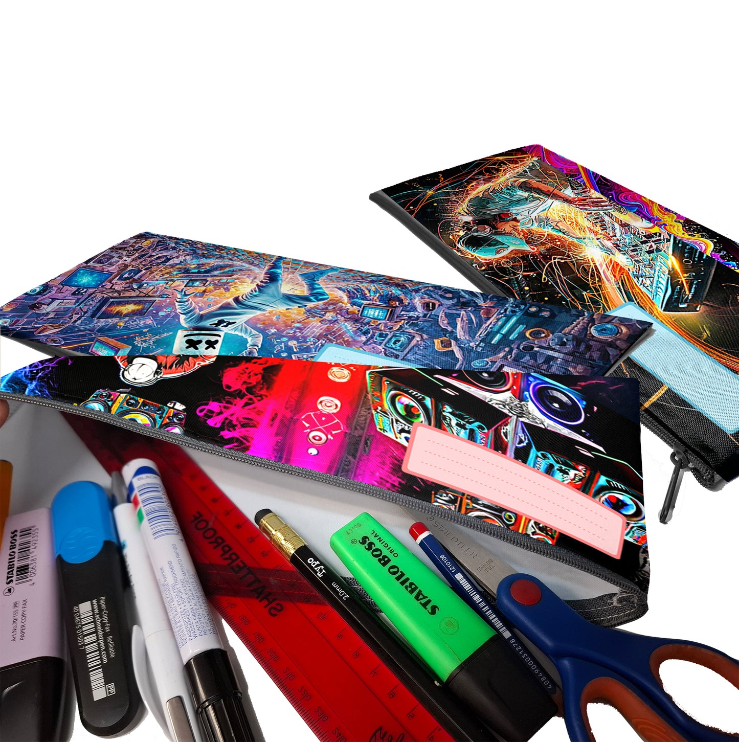 Zip & Go Music Pencil Bags Set of 3