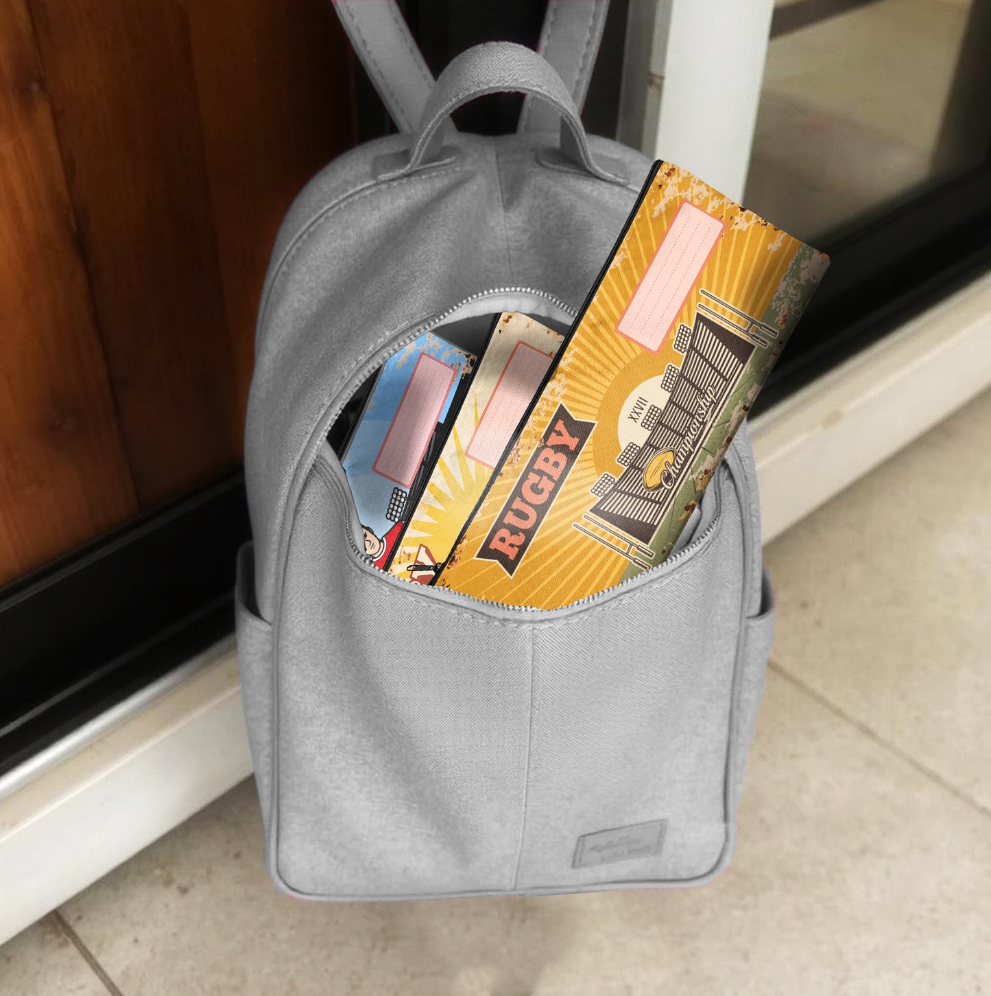 Zip & Go Rugby Pencil Bags Set of 3