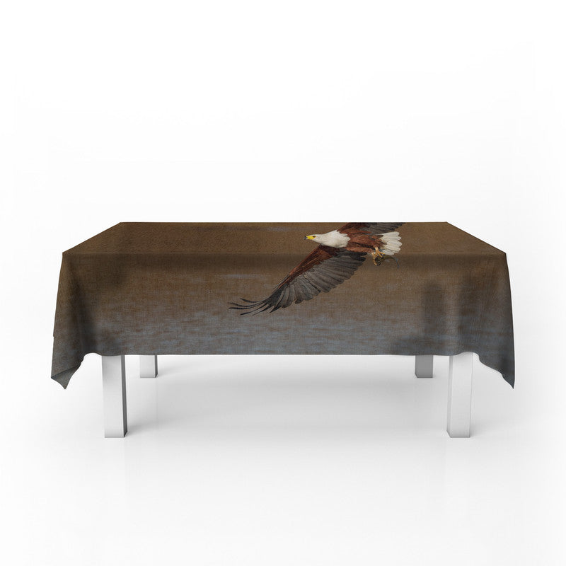 African Fish Eagle Flyby by Fanie Heymans Rectangle Tablecloth