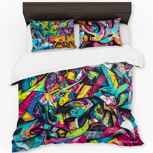 Colourful Graffiti By Wikus Schalkwyk Duvet Cover Set