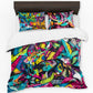 Colourful Graffiti By Wikus Schalkwyk Duvet Cover Set
