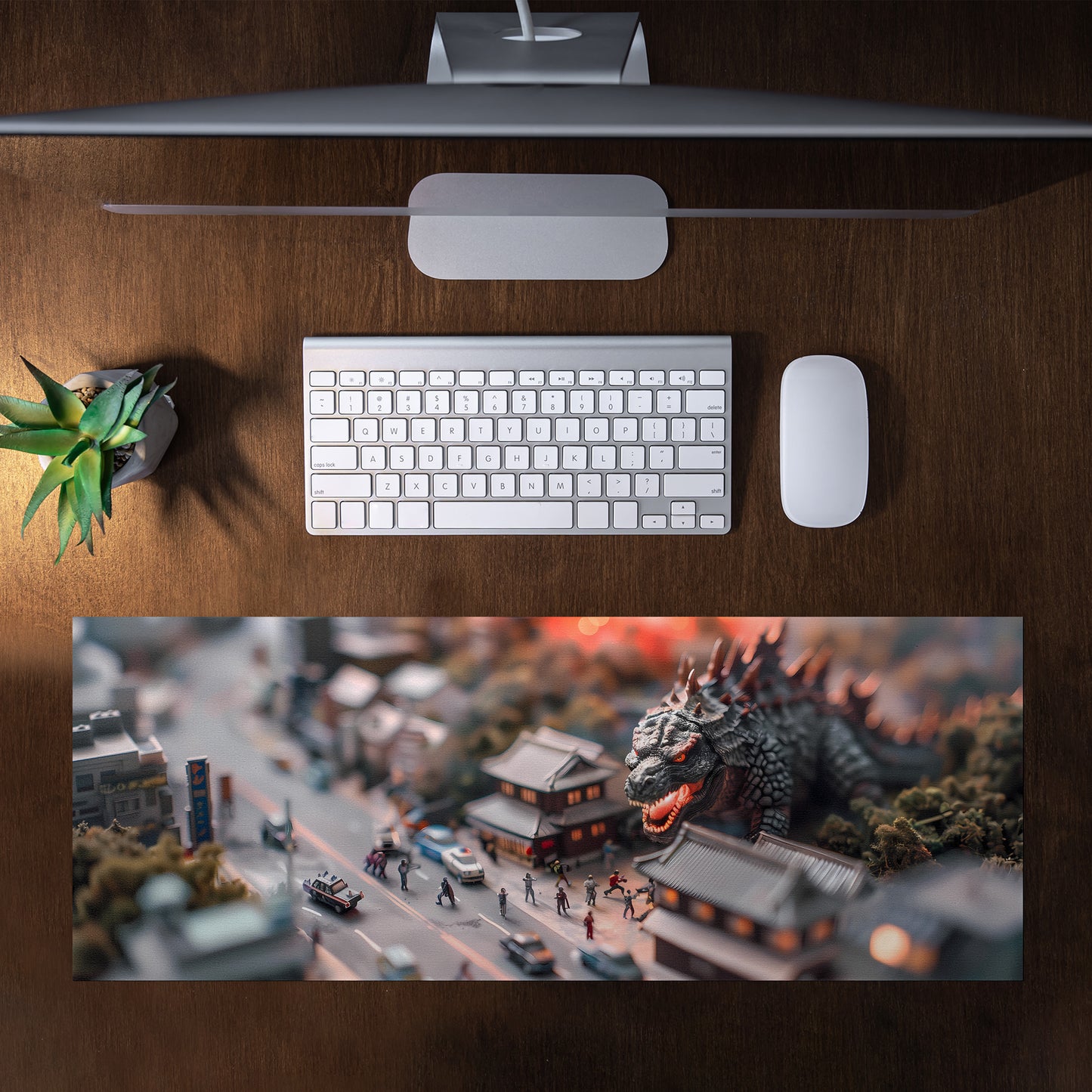 Godzilla Destroyer by Wikus Schalkwyk Large Desk Pad