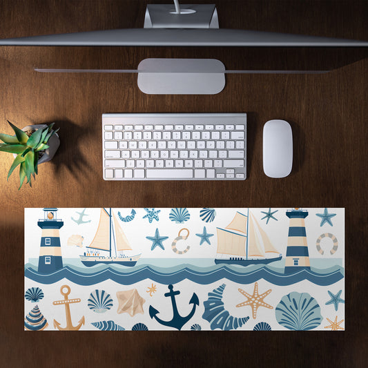 Nautical Theme by Wikus Schalkwyk Large Desk Pad