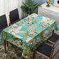 Pastel Teal Flower Pattern Rectangle Tablecloth by Mark van Vuuren