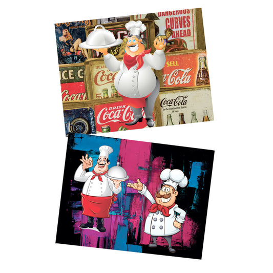 Decoupage Tear Resistant Transfers - Retro Chefs 60cm x 80cm
