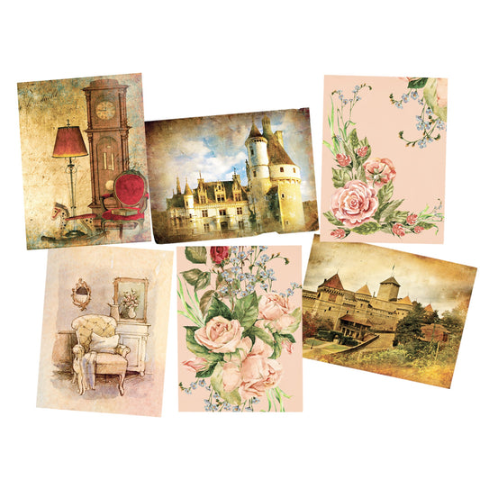 Antique Castle Decoupage A4 or A5