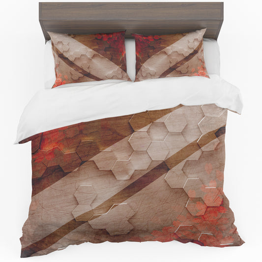 Abstract Honeycomb Duvet Cover Set