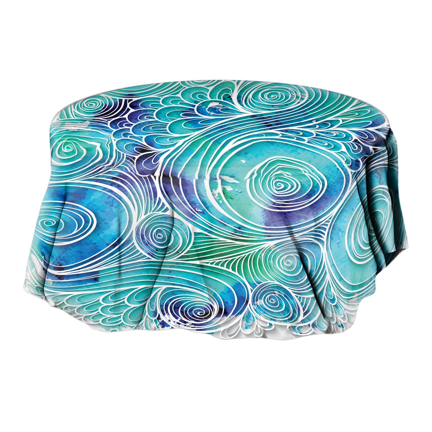 Abstract Water Pattern Round Tablecloth