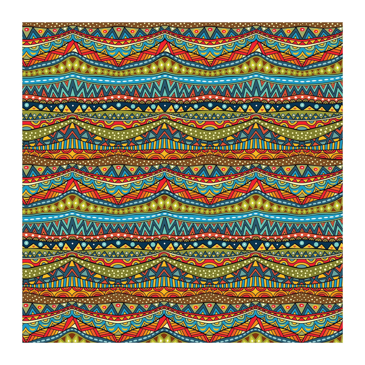 African Striped Square Tablecloth