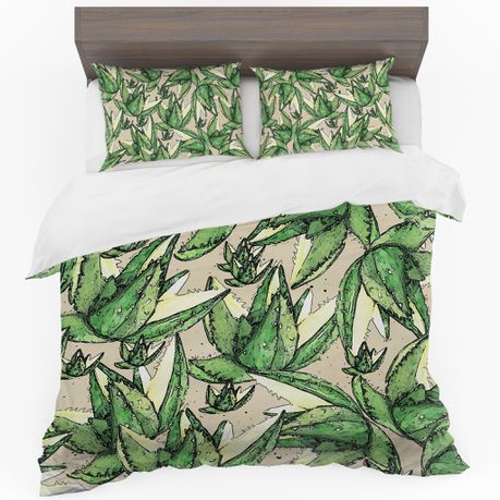 Aloe Vera Plant Duvet Cover Set - By Mark van Vuuren