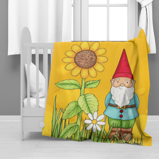 Yellow Gnome Minky Blanket By Mark van Vuuren
