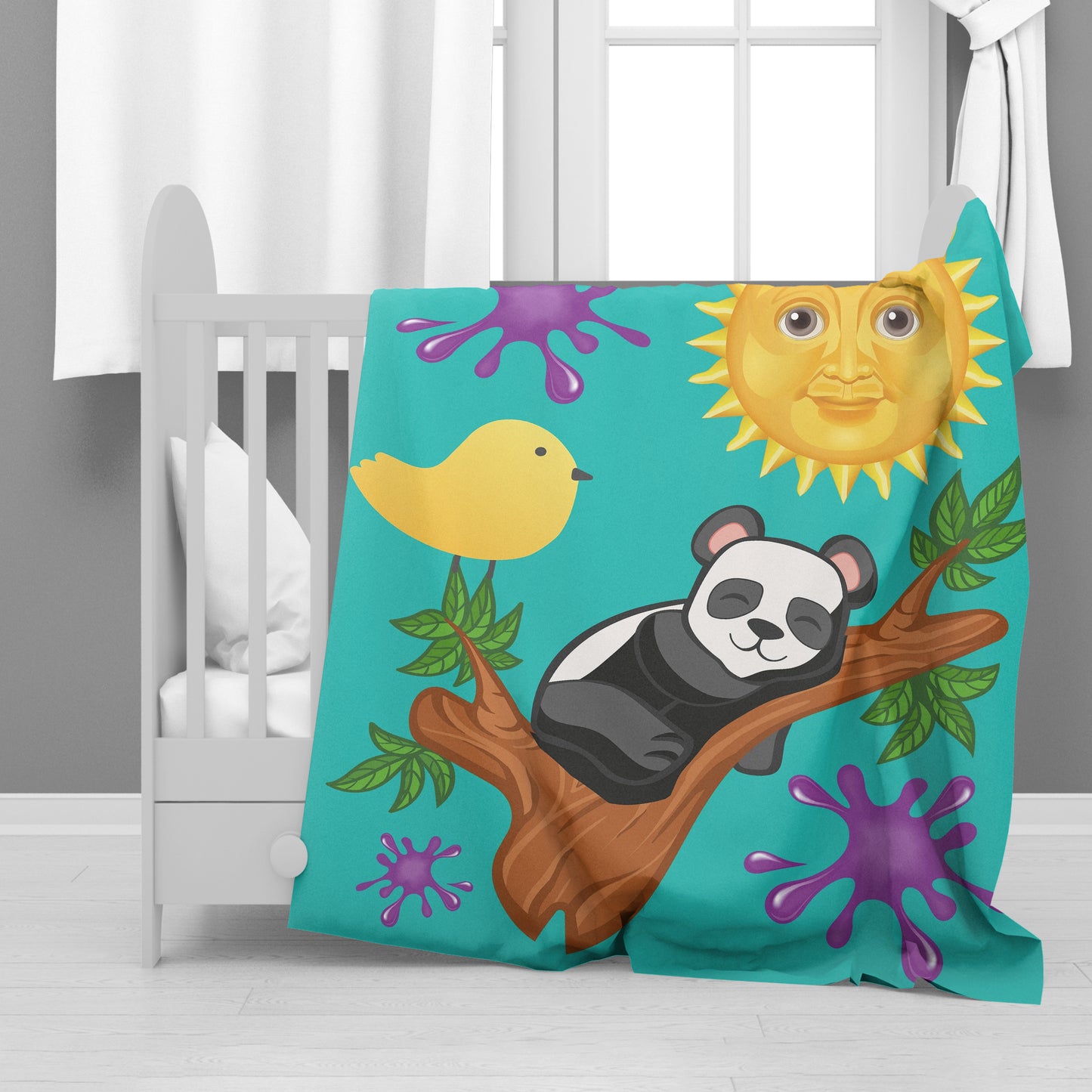 Panda Tree Minky Blanket By Mark van Vuuren