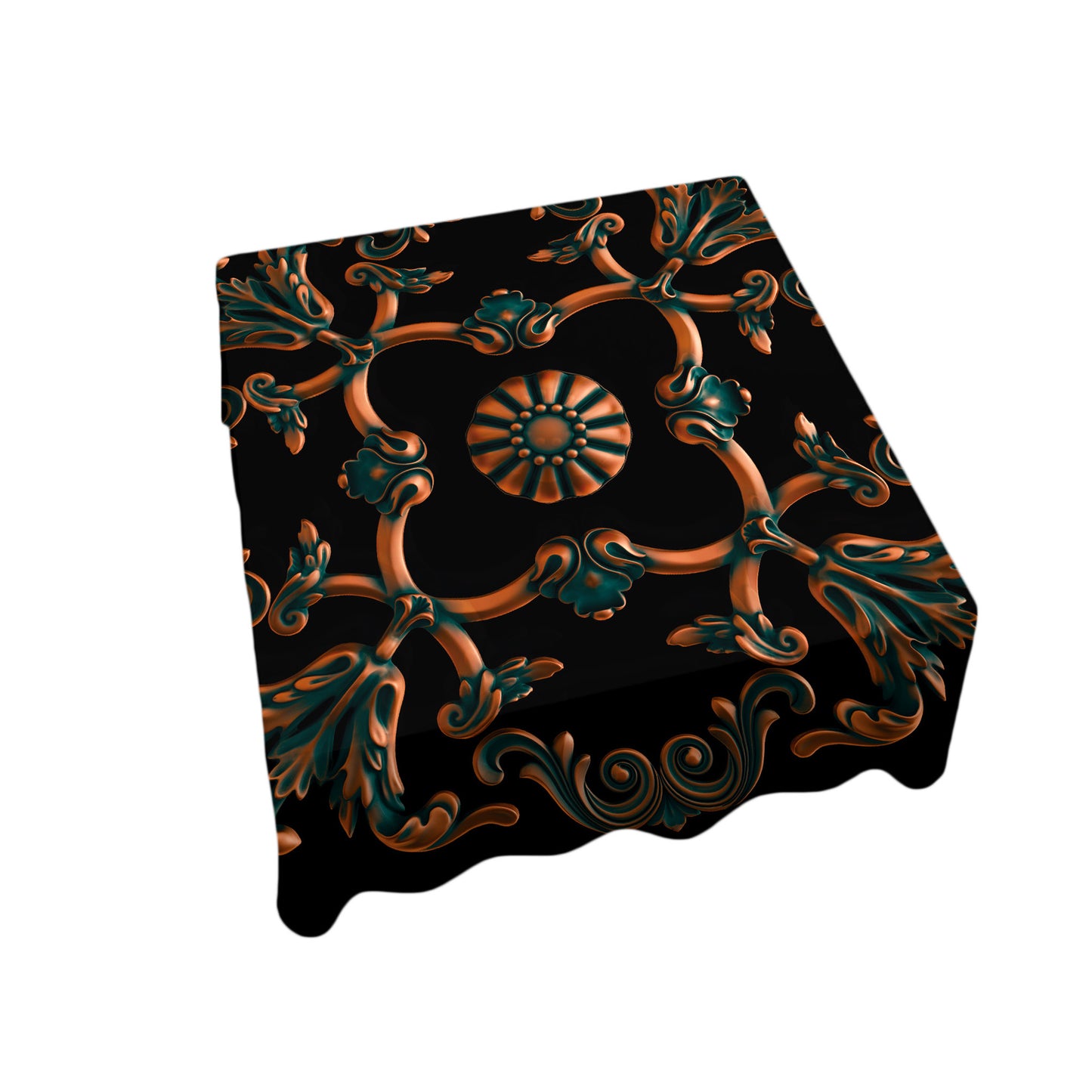 Black Pattern Square Tablecloth