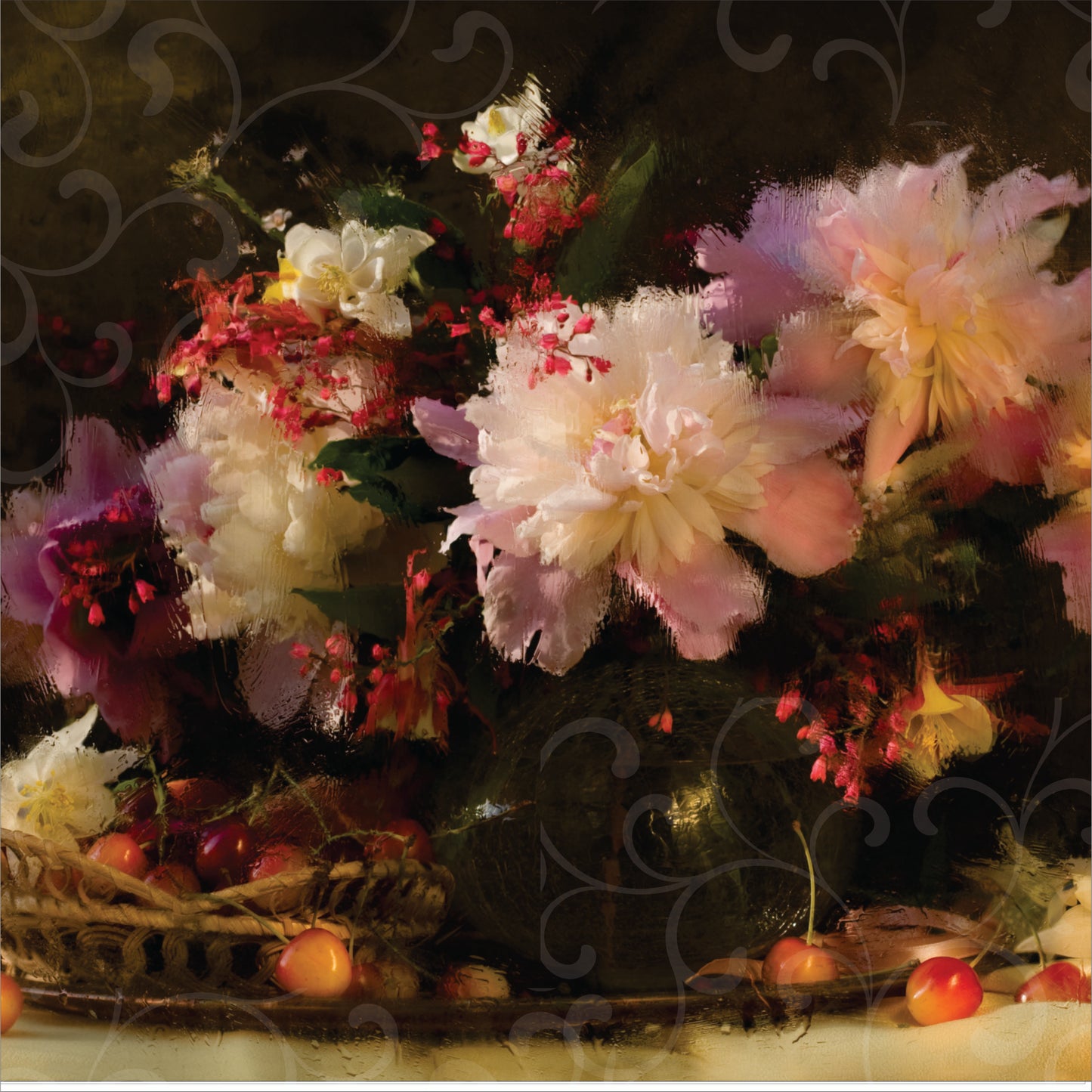 Baroque Flowers Decoupage 1m X 1m