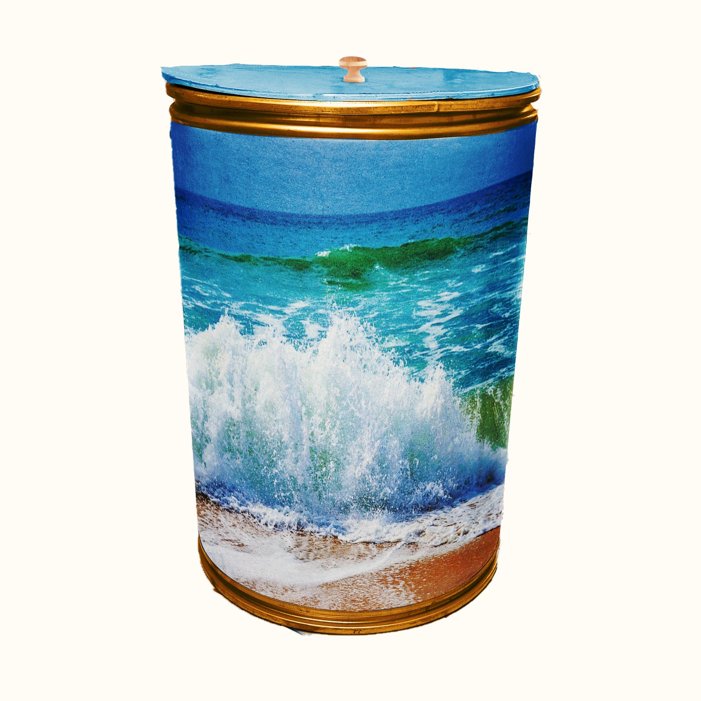 Beach Decoupage Drum Cover