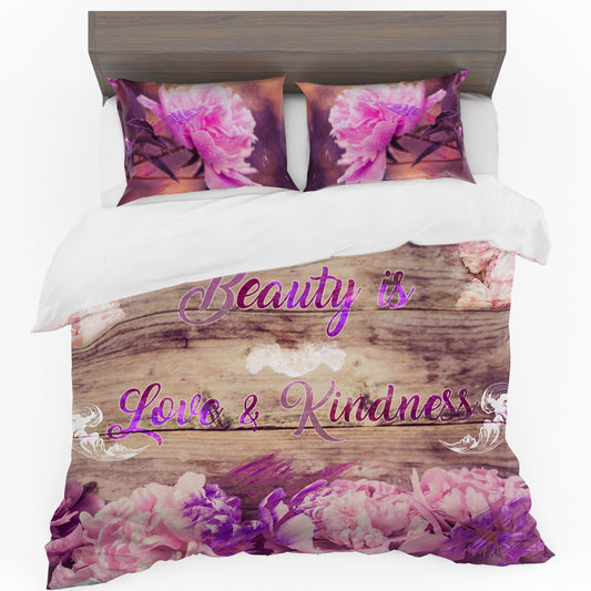 Beauty is Love and Kindness Duvet Cover Set