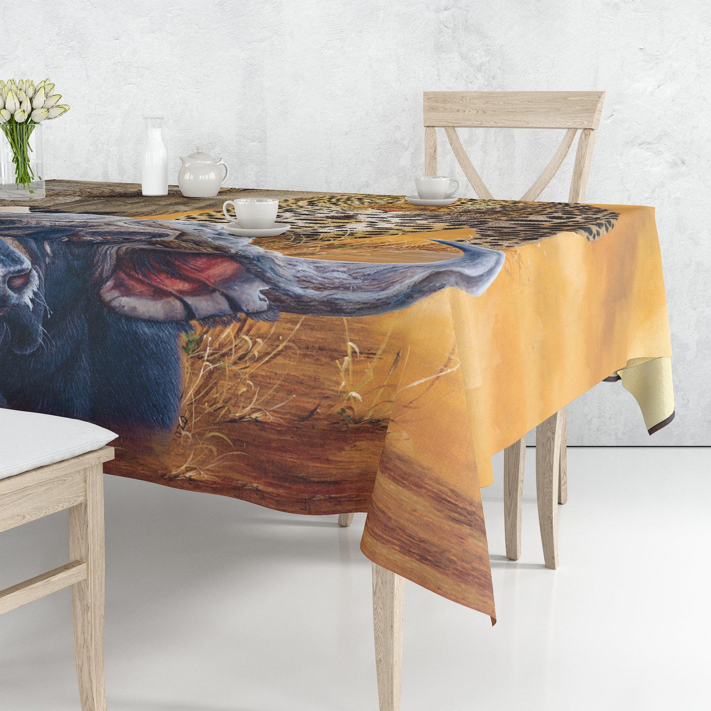 Big Five Rectangle Tablecloth by Delene Lambert