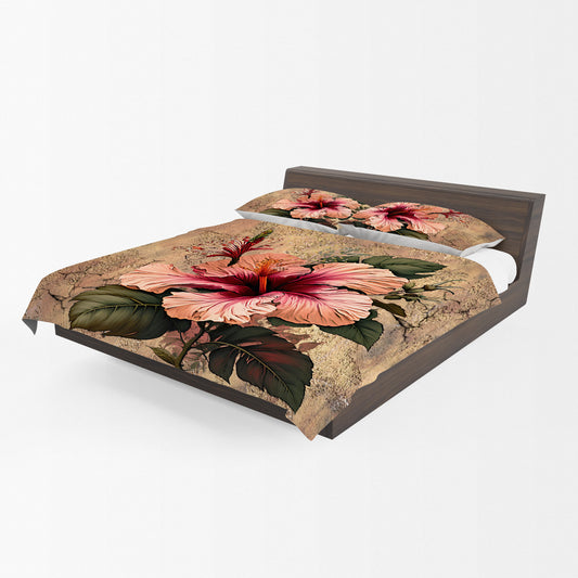 Blooming Hibiscus Duvet Cover Set