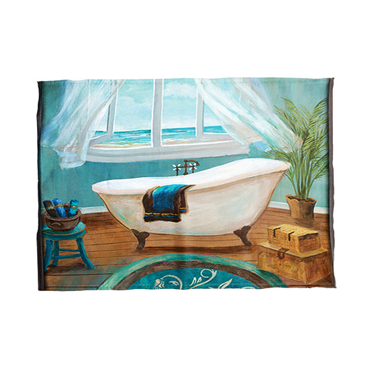 Blue Bathtub Tea Towel