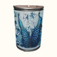 Blue Peacock Decoupage Drum Cover