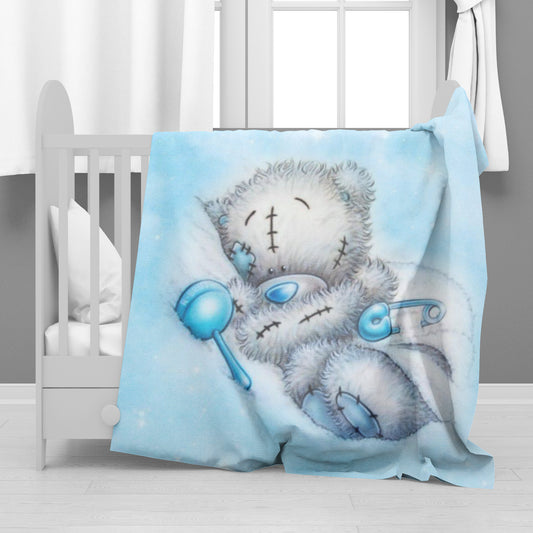 Blue Tatty Teddy Minky Blanket