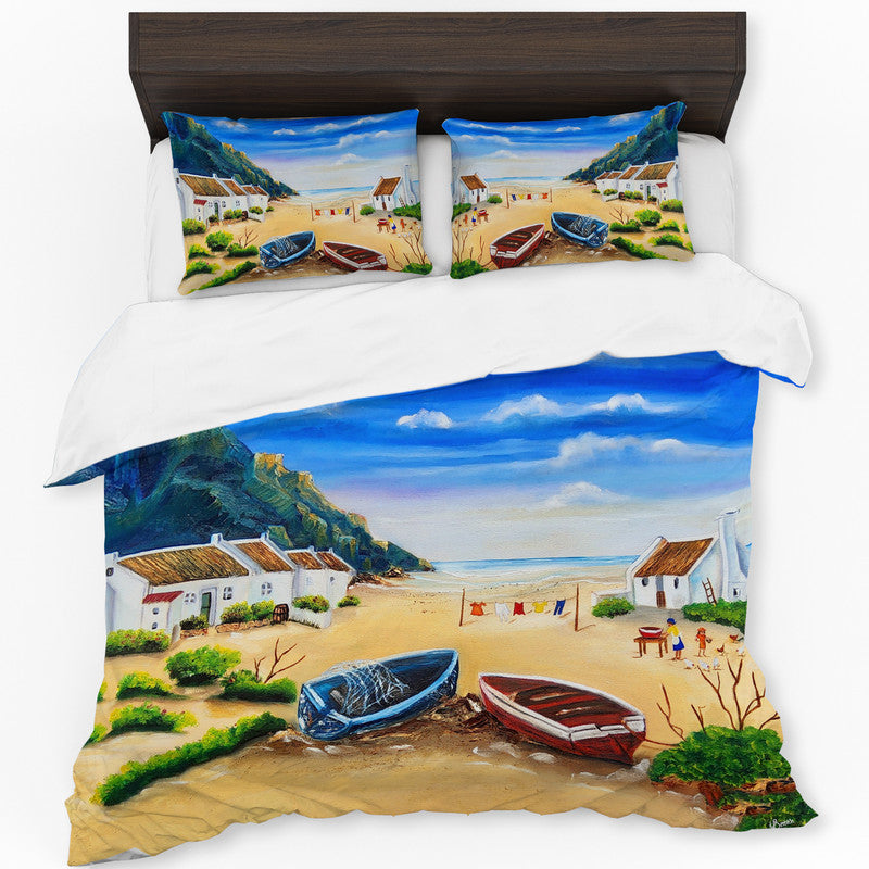 Boat View West Coast by Yolande Smith Duvet Cover Set