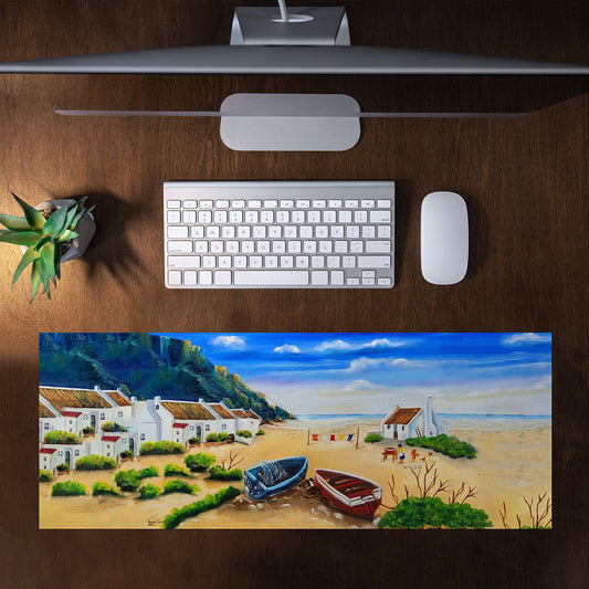 Boat View West Coast by Yolande Smith Large Desk Pad