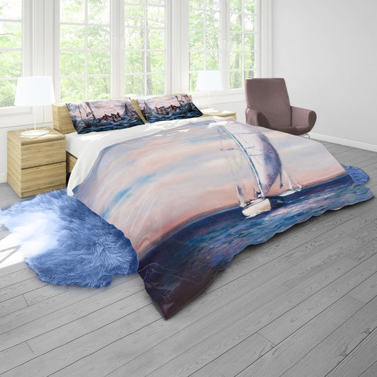 They Sail Voyage By Botha Louw Duvet Cover Set