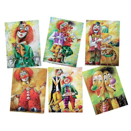 Colourful Clowns Decoupage A4 or A5