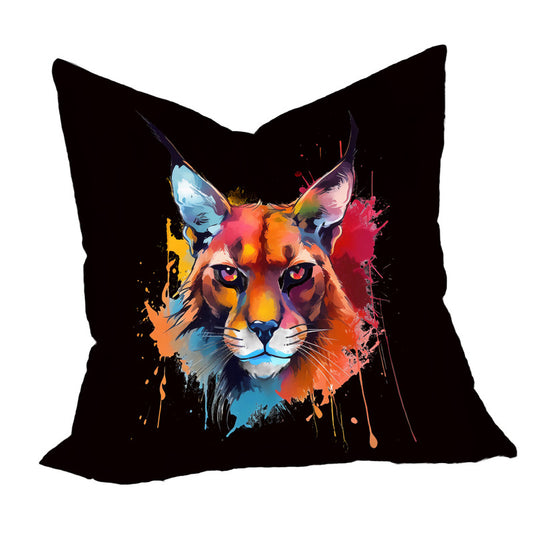Bright Caracal On Black Luxury Scatter