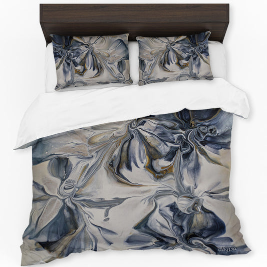 Blue Blossoms By Cherylin Louw Duvet Cover Set
