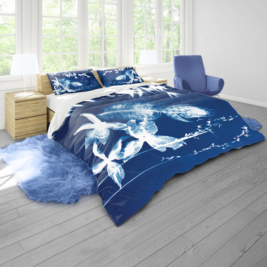 Feather Floral Under the Sea By Cherylin Louw Duvet Cover Set