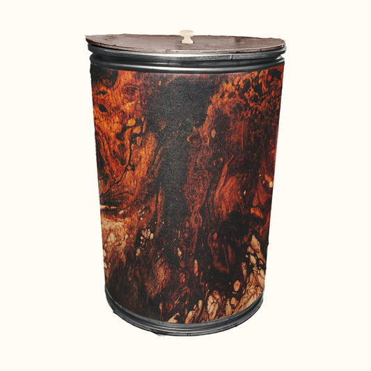 Rosa Sinensis Decoupage Drum Cover By Cherylin Botha
