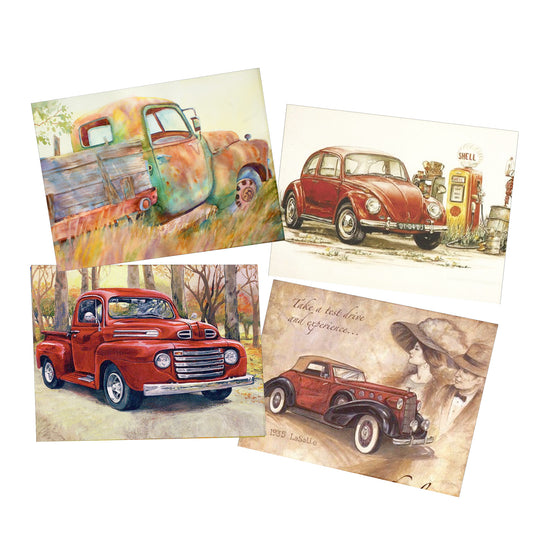 Classic Cars Decoupage A3