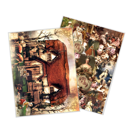 Classic Vintage Decoupage 800mm x 600mm