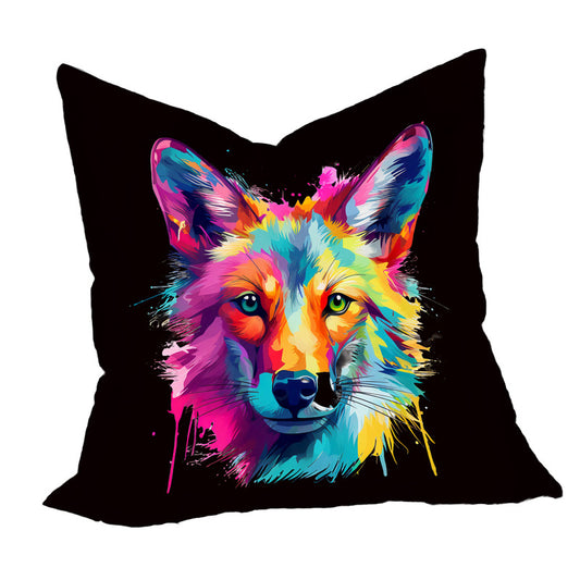Bright Fox On Black Luxury Scatter