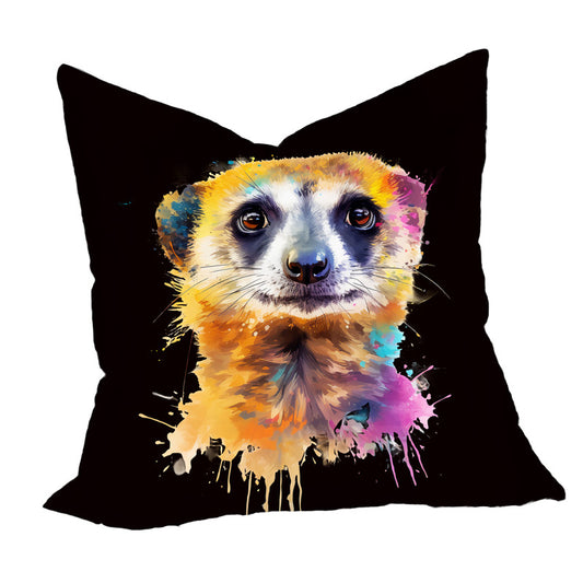 Bright Meercat On Black Luxury Scatter