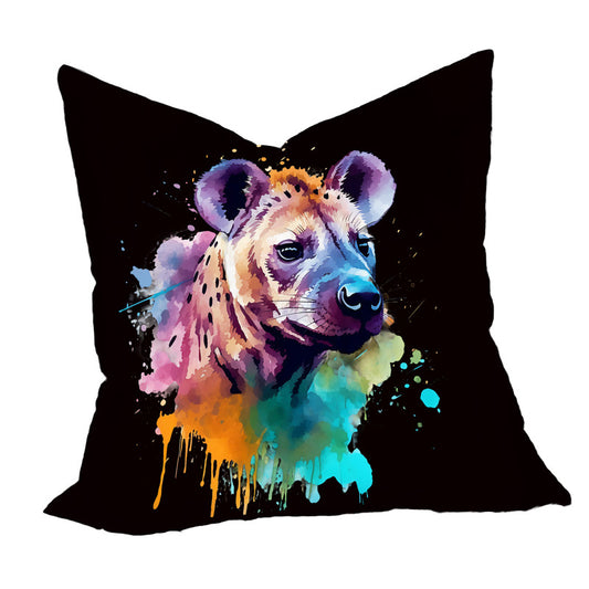 Bright Hyena On Black Luxury Scatter