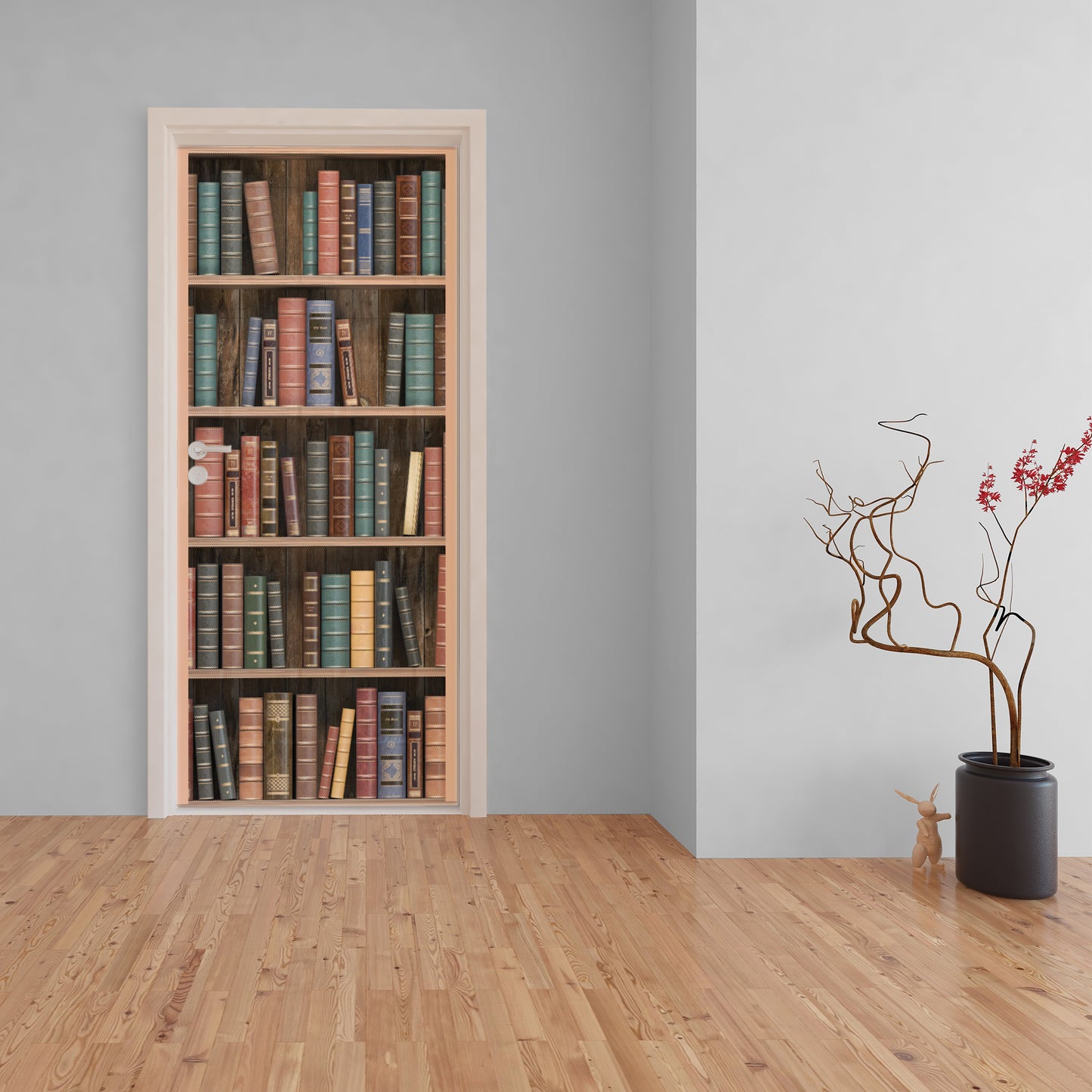 Colourful Bookshelf Decoupage 800mm x 2000mm (Door)