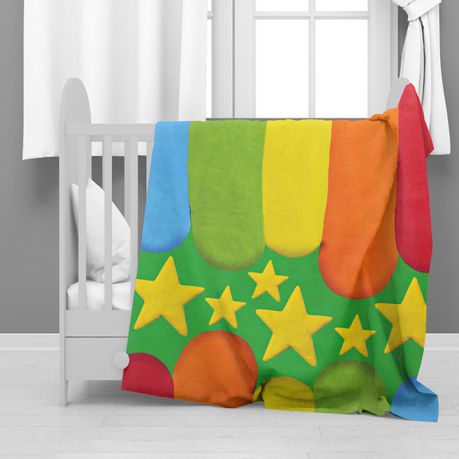 Colourful Stripes & Stars Minky Blanket By Mark van Vuuren