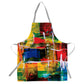 Colourful Abstract Painted Medium Length Apron