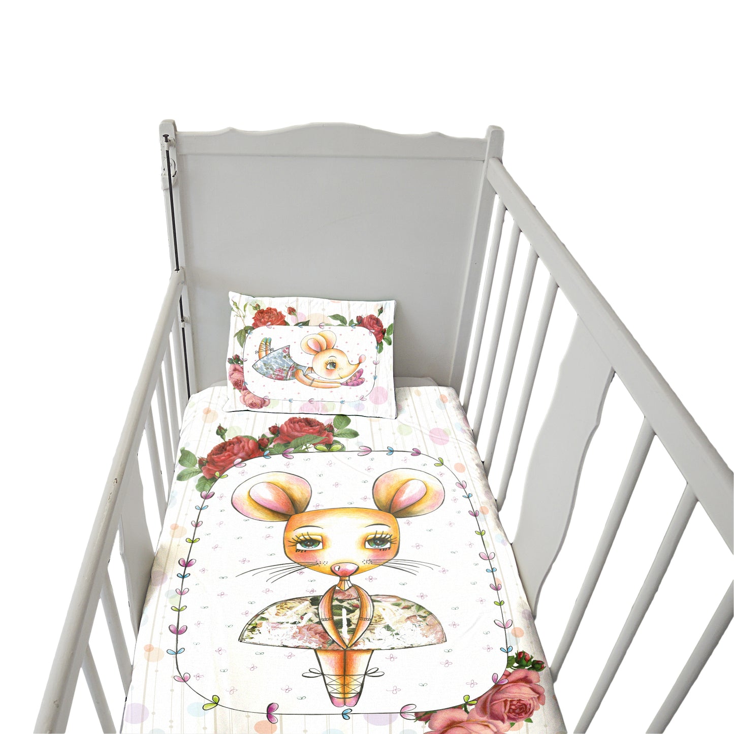 Rosy Mouse Cot Set Combo