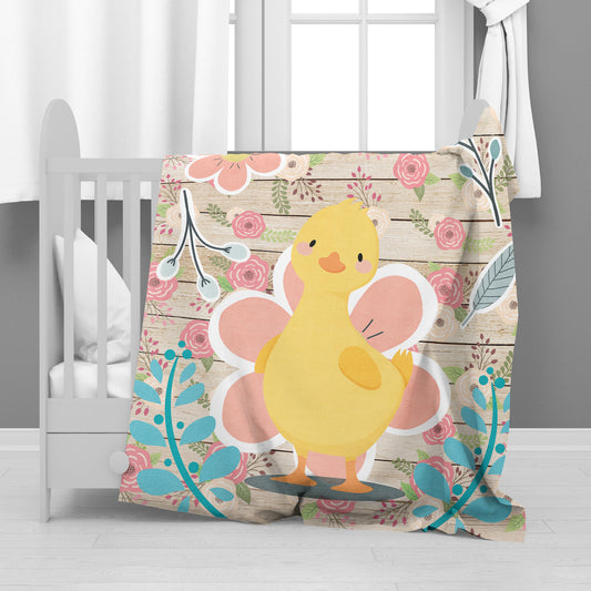 Cute Duck Minky Blanket