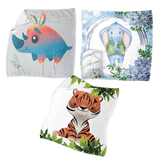 Cute Wild Jungle Friends Dribble Cloth (Spoegdoek)