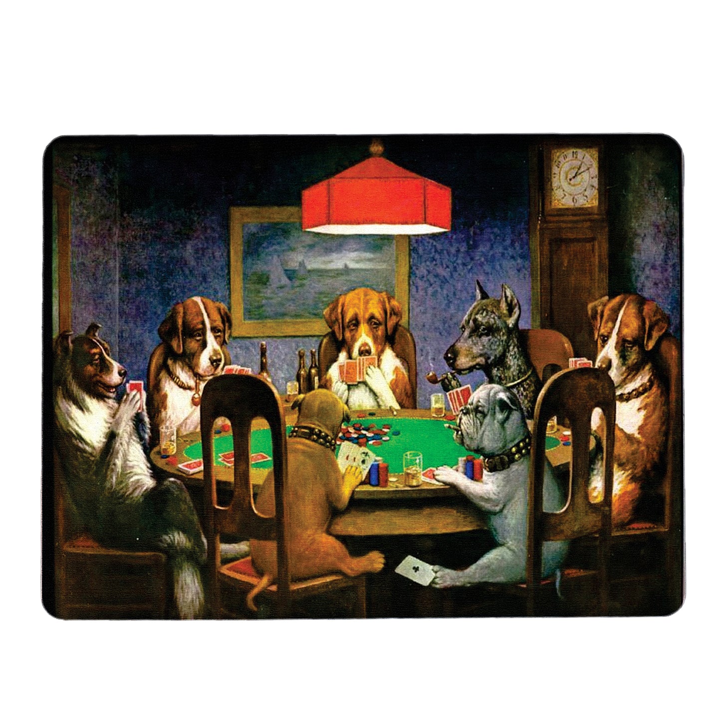 Dog Poker Game Mouse Pad