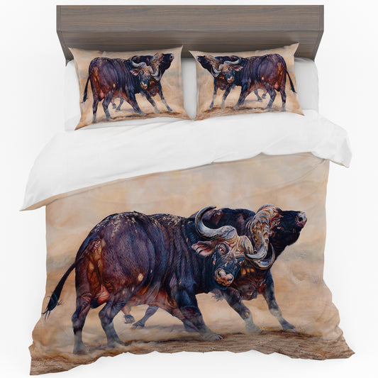 Dagga Duel by Dalene Lambert Duvet Cover Set