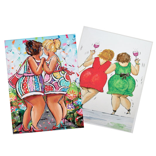 Decoupage Tear Resistant Transfers - Colourful Fat Ladies 60cm x 80cm