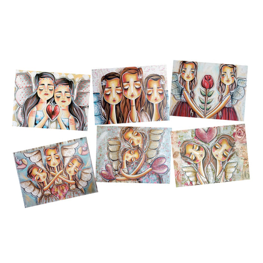 Decoupage Tear Resistant Transfers - Embracing Hearts A4 or A5